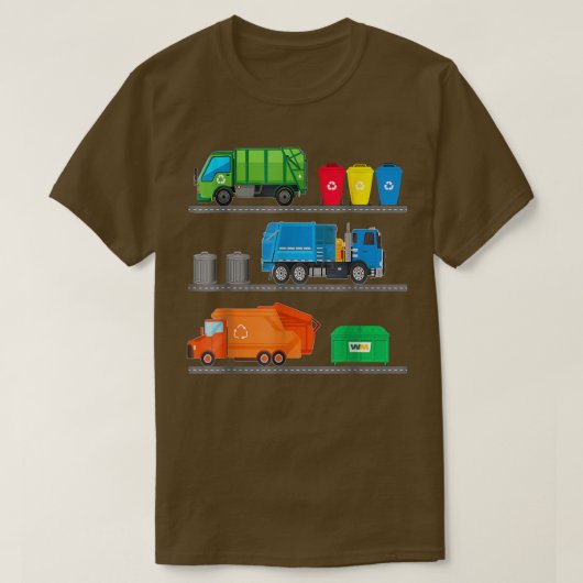 Funny Garbage Truck Driver T-shirt (Design voorkant)