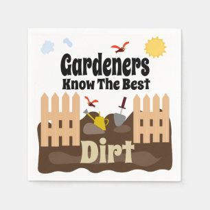 Funny Gardening Cocktail Napkins Servet