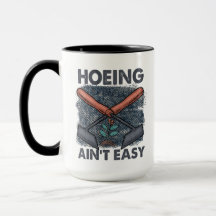 Funny Gardening Hoeing is niet makkelijk