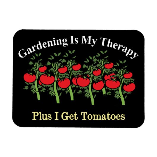 Funny Gardening is mijn therapie Magneet (Horizontaal)
