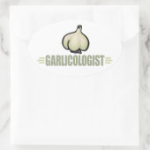 Funny Garlic Ovale Sticker (Tas)