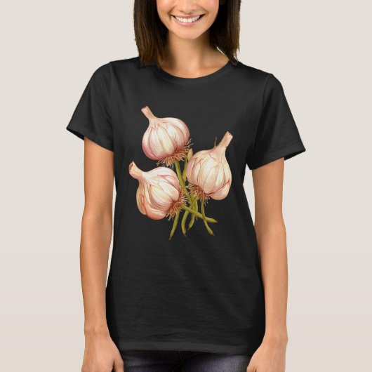 Funny Garlic Plants T-shirt (Voorkant)
