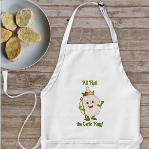 Funny Garlic Theme - Bulb met Crown - uw slogan Standaard Schort