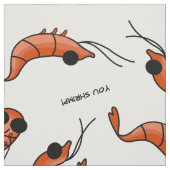 Funny garnalen stof (Swatch)