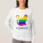 Funny Gay Pride Cat T-shirt (Voorkant)