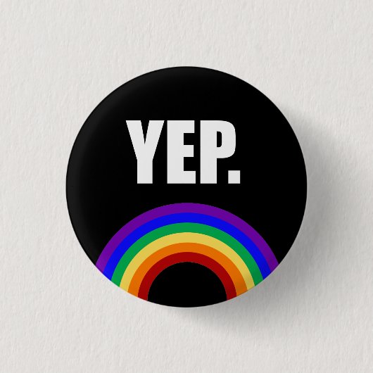 Funny Gay Pride Flag Pin back Button (Voorkant)