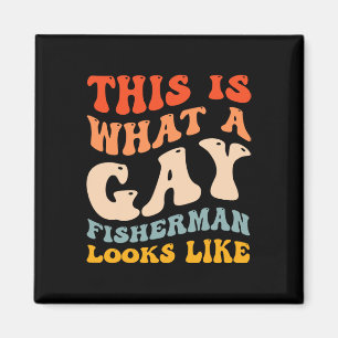 Funny Gay Pride Vist wat een homoseksuele visser e Magneet