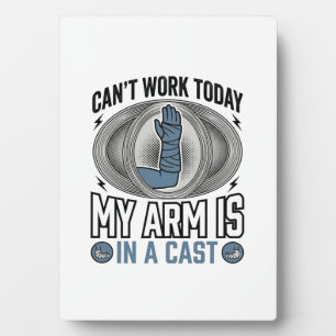 Funny Gebroken Arm Gips Vintage T-Shirt Design_1 Fotoplaat