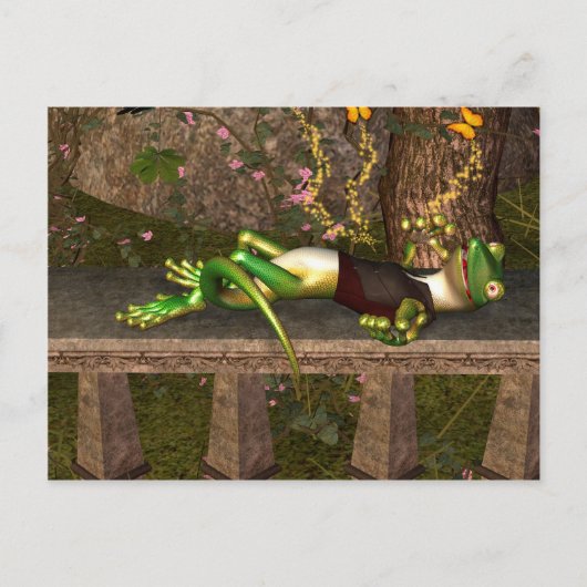 Funny gecko briefkaart (Voorkant)
