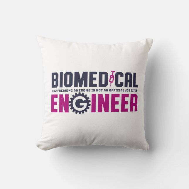 Funny Geek Engineer Biomedical Engineering Major Kussen (Voorkant)