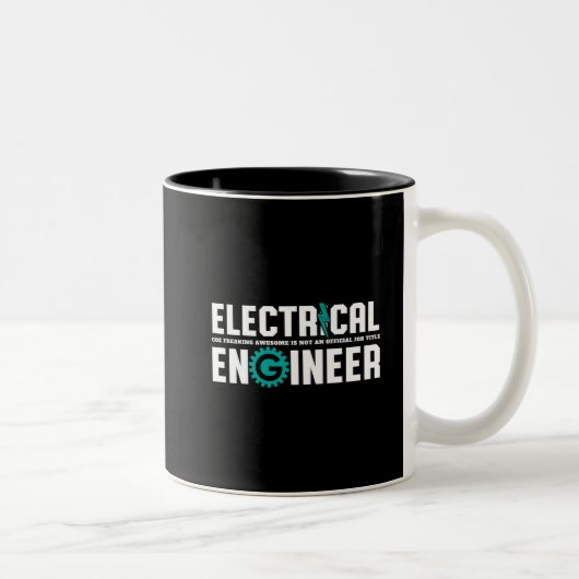 Funny Geek Engineer Electrical Engineering Humor Tweekleurige Koffiemok (Rechts)