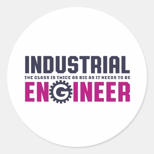 Funny Geek Engineer Industrial Engineering Major Ronde Sticker (Voorkant)