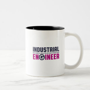 Funny Geek Engineer Industrial Engineering Major Tweekleurige Koffiemok