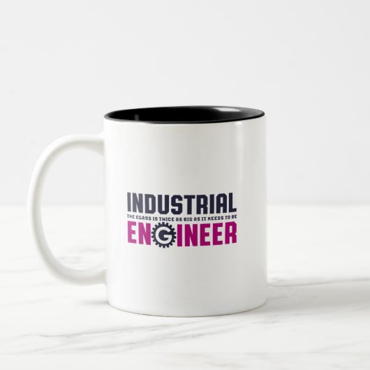 Funny Geek Engineer Industrial Engineering Major Tweekleurige Koffiemok (Links)