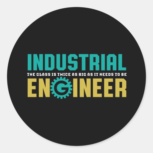 Funny Geek Engineer Industrial Engineering Student Ronde Sticker (Voorkant)