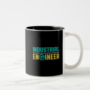 Funny Geek Engineer Industrial Engineering Student Tweekleurige Koffiemok