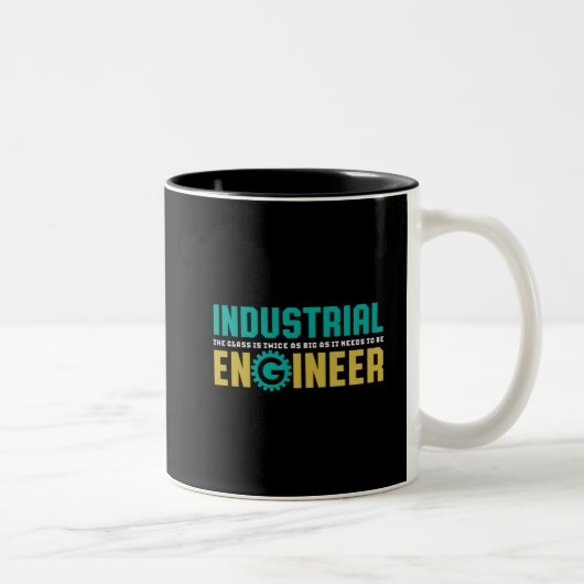 Funny Geek Engineer Industrial Engineering Student Tweekleurige Koffiemok (Rechts)