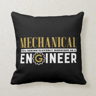Funny Geek Engineer Mechanical Engineering Student Kussen