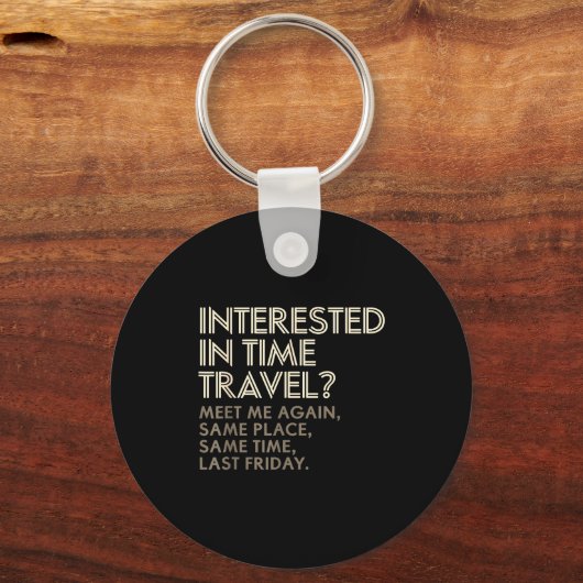 Funny Geek Gift Time Travel Paradox  Sleutelhanger (Voorkant)