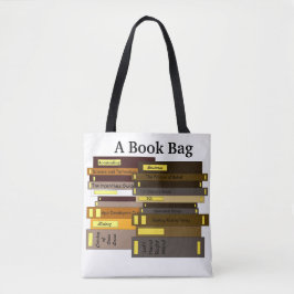 Funny Geeky Gift Personalized Bag of Books Tas