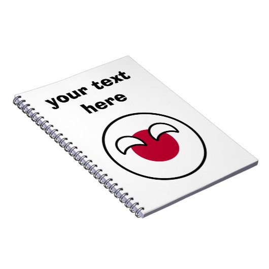 Funny Geeky Japan Countryball Flag Notitieboek (Rechterzijde)