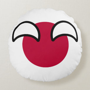 Funny Geeky Japan Countryball Flag Rond Kussen