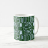 Funny Geeky Nerd Computer Circuit Board Patroon Koffiemok (Voorkant rechts)