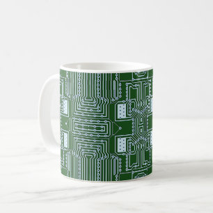 Funny Geeky Nerd Computer Circuit Board Patroon Koffiemok