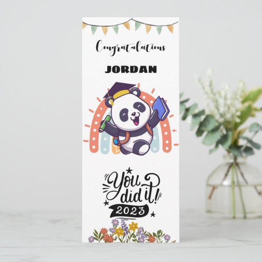 Funny Gefeliciteerd met Afstuderen Kaart (Staand voorkant)