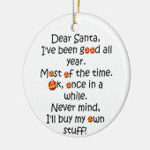 Funny Gekke Joke-kerstversiering Keramisch Ornament (Links)