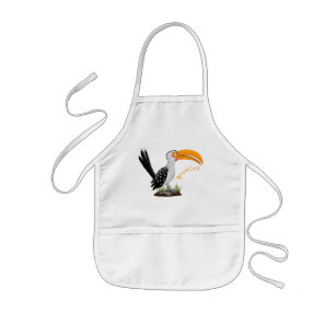 Funny gele paardenvogel cartoon kinder schort