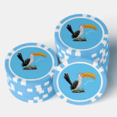Funny gele paardenvogel cartoon poker chips (Opstapeling)