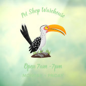 Funny gele paardenvogel cartoon raamsticker (Vel 3)