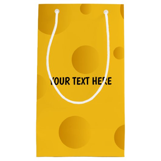 Funny gele zwitserse kaas op maat klein cadeauzakje (Voorkant)
