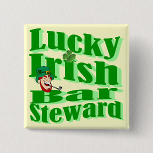 Funny gelukzak Irish St Patrick's day Vierkante Button 5,1 Cm