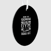 Funny Gemini Gym Workout Design Ornament (voorkant)