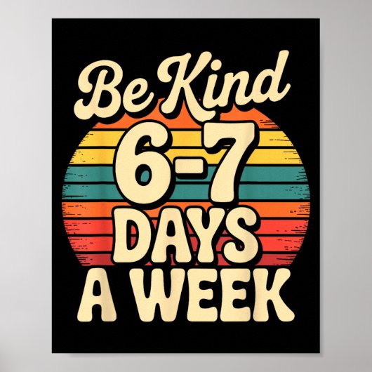 Funny Gen Alpha Meme Slang 67 Six Seven  Poster (Voorkant)