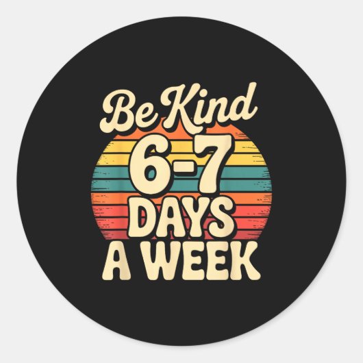 Funny Gen Alpha Meme Slang 67 Six Seven  Ronde Sticker (Voorkant)