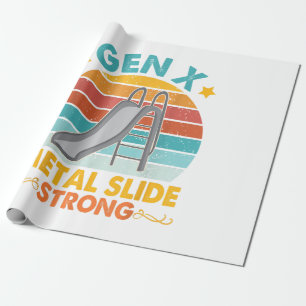 Funny Gen X Generation Sarcasme Gen X Metal Slide Cadeaupapier