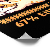 Funny Gen Z Meme 67 Cat Aura Cat Loading 67 Percen Poster (Hoek)