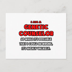 Funny Genetic Counselor ... Highly Unlikely Briefkaart