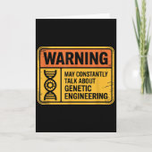 Funny Genetic Engineering Warning Sign Bioengineer Kaart (Voorkant)