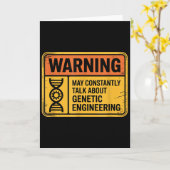 Funny Genetic Engineering Warning Sign Bioengineer Kaart (Gele Bloem)