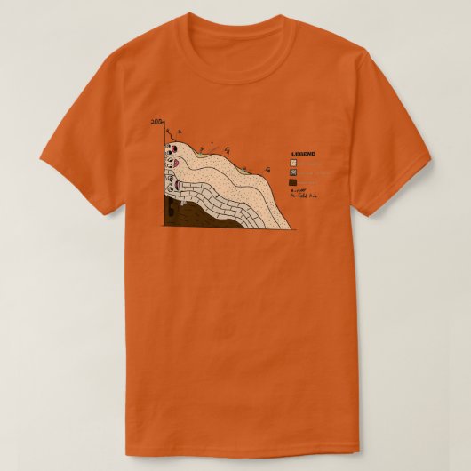 Funny Geological cross-section for geology student T-shirt (Design voorkant)