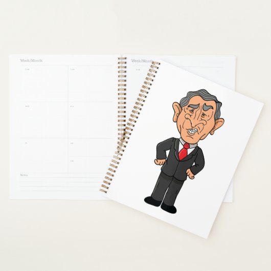 Funny George W Bush Political Caricature (Devant avec enveloppe)
