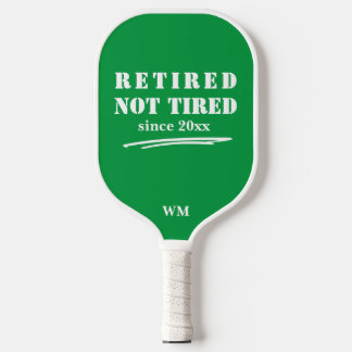 Funny Gepensioneerd niet Vermoeid Jaar Initialen G Pickleball Paddle