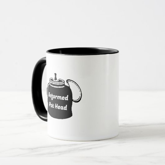 Funny Gereformeerde Pothoofd Mok, Thee- en Koffiel Mok (Voorkant links)