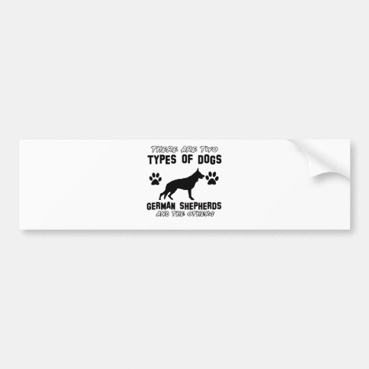 Funny german herder design bumpersticker (Voorkant)