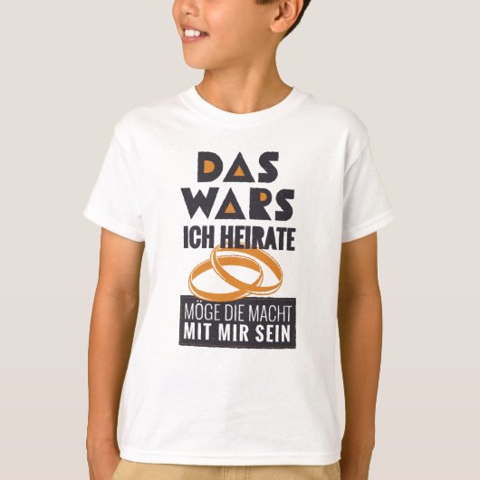 Funny German Marriage T-shirt (Voorkant)