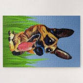 Funny German Shepherd 1014 Piece Difficult Puzzle (Horizontal)